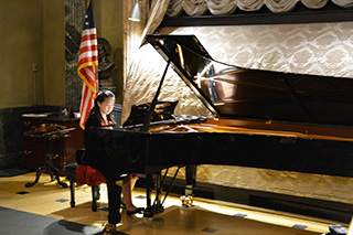  Kaylee is enjoying performing Brahms on Steinway D Grand piano.  